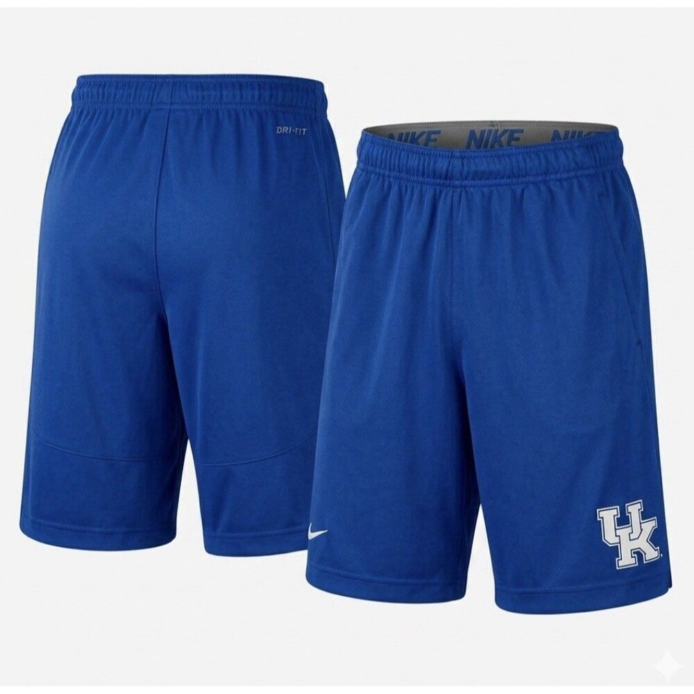 Nike Dri-FIT Kentucky Wildcats UK Basketball Shorts Blue Pockets Mens Small S
